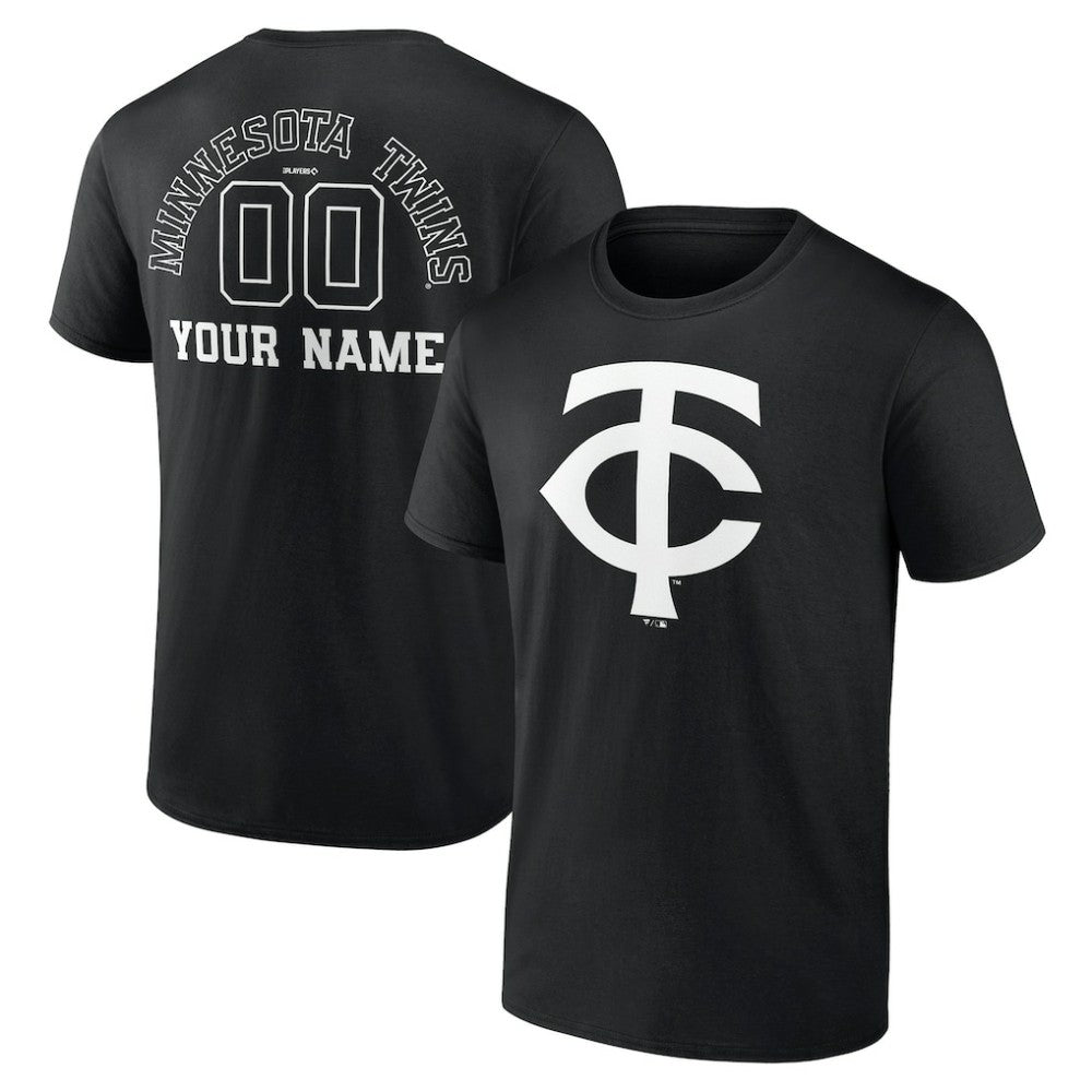 Minnesota Twins Monochrome Personalized Name & Number T-Shirt - MLB T-shirts