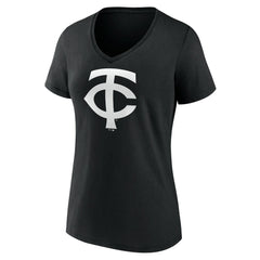Minnesota Twins Women's Monochrome Personalized Name & Number V-Neck T-Shirt - MLB T-shirts