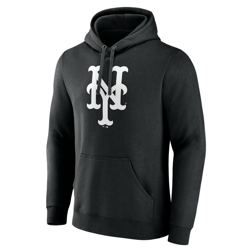New York Mets Monochrome Personalized Name & Number Pullover Hoodie - MLB Hoodies