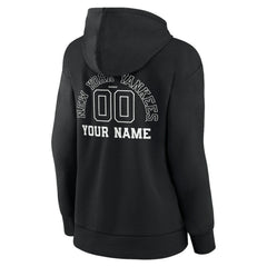 New York Yankees Women's Monochrome Personalized Name & Number Pullover Hoodie - MLB Hoodies