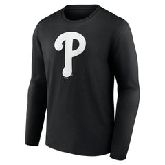 Philadelphia Phillies Monochrome Personalized Name & Number Long Sleeve T-Shirt - MLB T-shirts