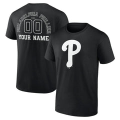 Philadelphia Phillies Monochrome Personalized Name & Number T-Shirt - MLB T-shirts