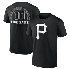 Pittsburgh Pirates Monochrome Personalized Name & Number T-Shirt - MLB T-shirts
