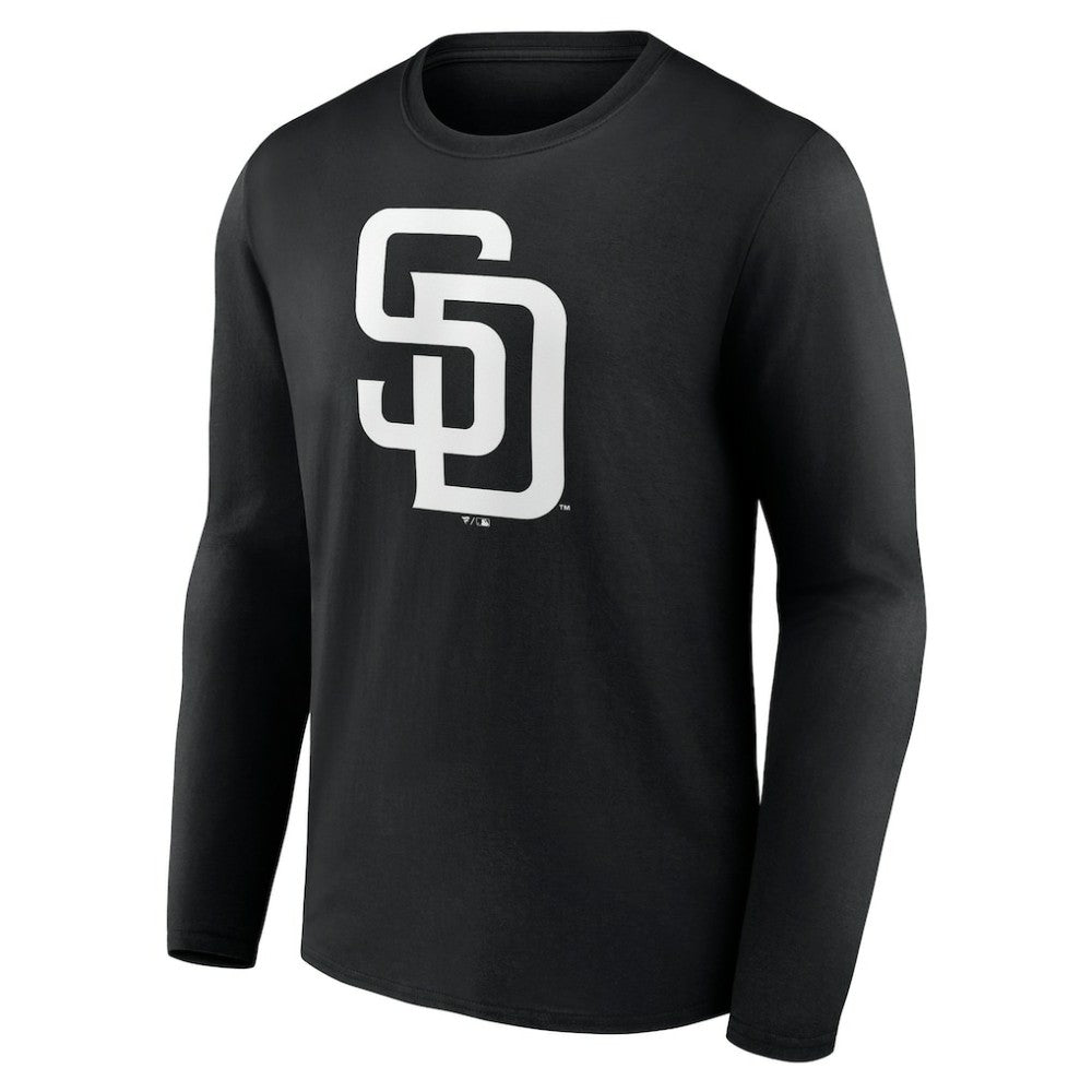 San Diego Padres Monochrome Personalized Name & Number Long Sleeve T-Shirt - MLB T-shirts