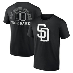 San Diego Padres Monochrome Personalized Name & Number T-Shirt - MLB T-shirts