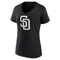 San Diego Padres Women's Monochrome Personalized Name & Number V-Neck T-Shirt - MLB T-shirts