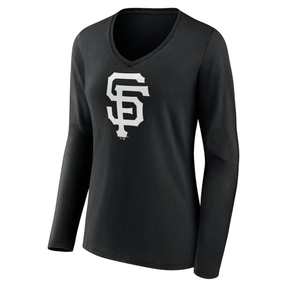San Francisco Giants Women's Monochrome Personalized Name & Number Long Sleeve V-Neck T-Shirt - MLB T-shirts