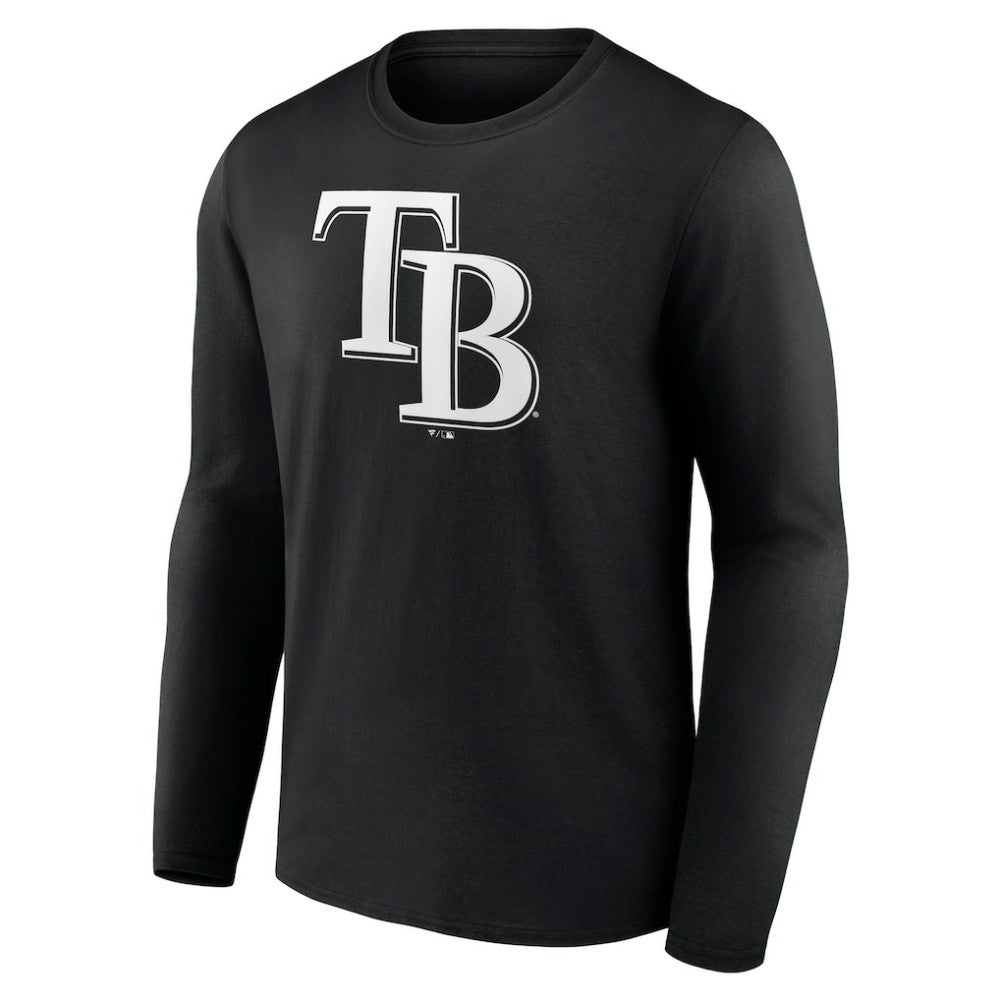 Tampa Bay Rays Monochrome Personalized Name & Number Long Sleeve T-Shirt - MLB T-shirts