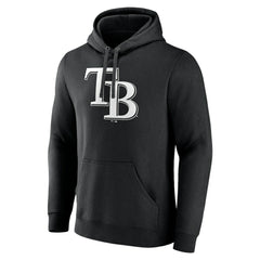 Tampa Bay Rays Monochrome Personalized Name & Number Pullover Hoodie - MLB Hoodies