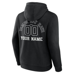 Tampa Bay Rays Monochrome Personalized Name & Number Pullover Hoodie - MLB Hoodies