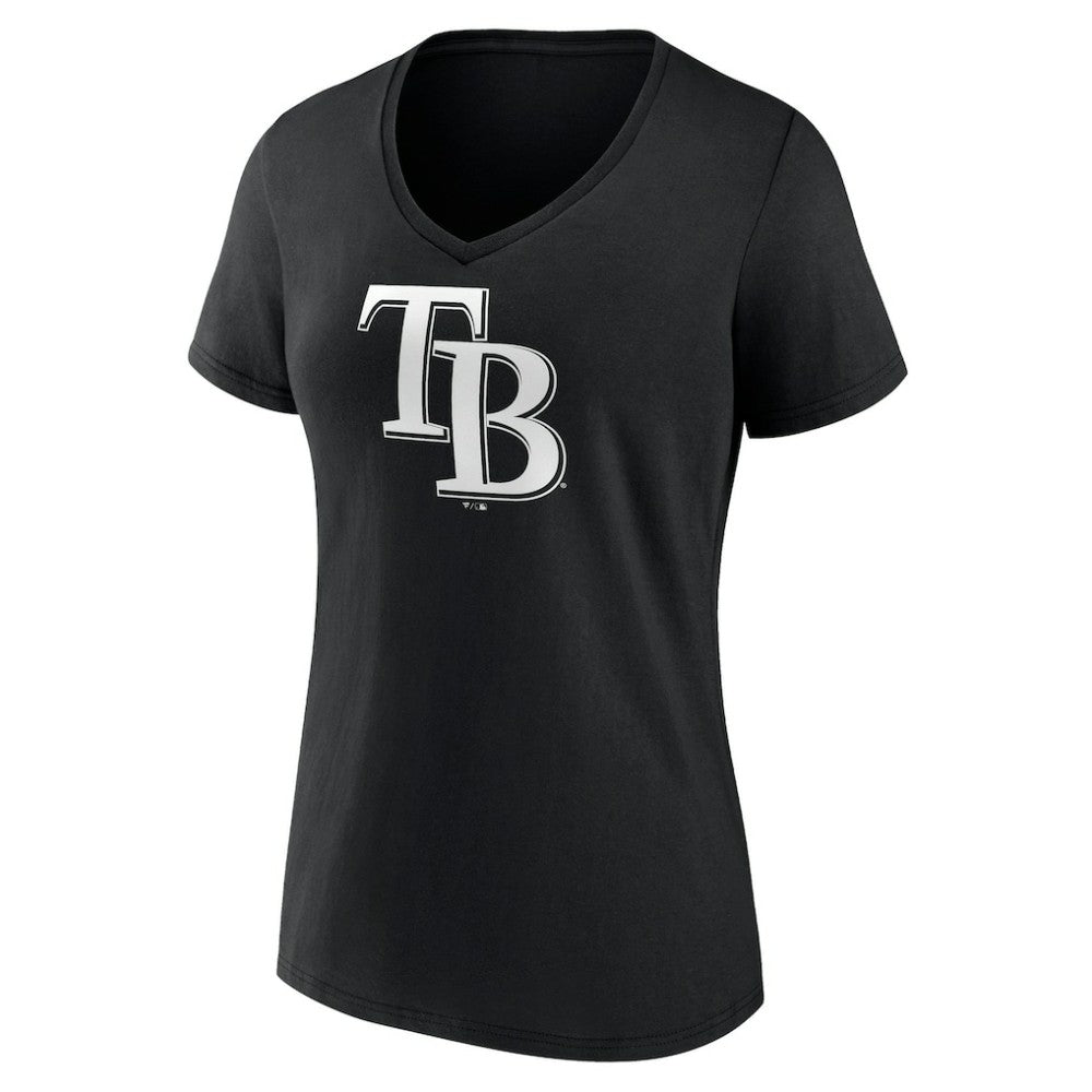 Tampa Bay Rays Women's Monochrome Personalized Name & Number V-Neck T-Shirt - MLB T-shirts