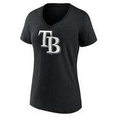 Tampa Bay Rays Women's Monochrome Personalized Name & Number V-Neck T-Shirt - MLB T-shirts