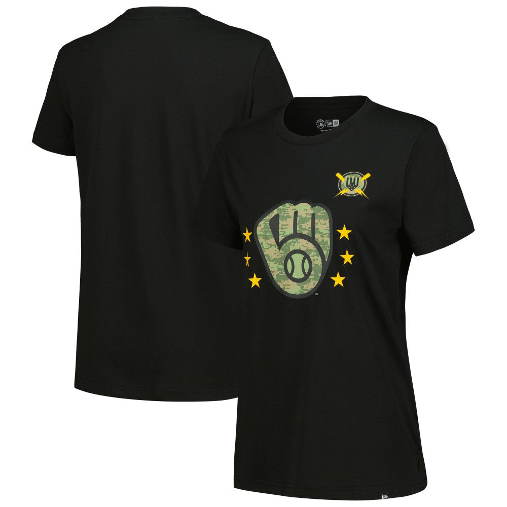 Milwaukee Brewers New Era Women's Armed Forces Day T-Shirt - MLB T-shirts
