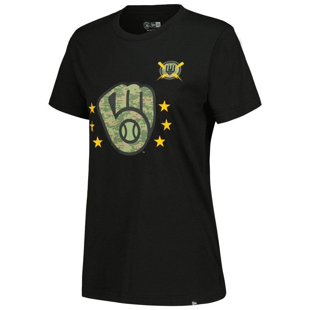 Milwaukee Brewers New Era Women's Armed Forces Day T-Shirt - MLB T-shirts