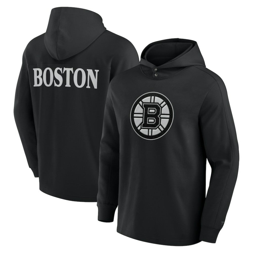 Boston Bruins Fanatics Elements Blaze Tri-Blend Long Sleeve Hoodie T-Shirt -  NHL T-shirts