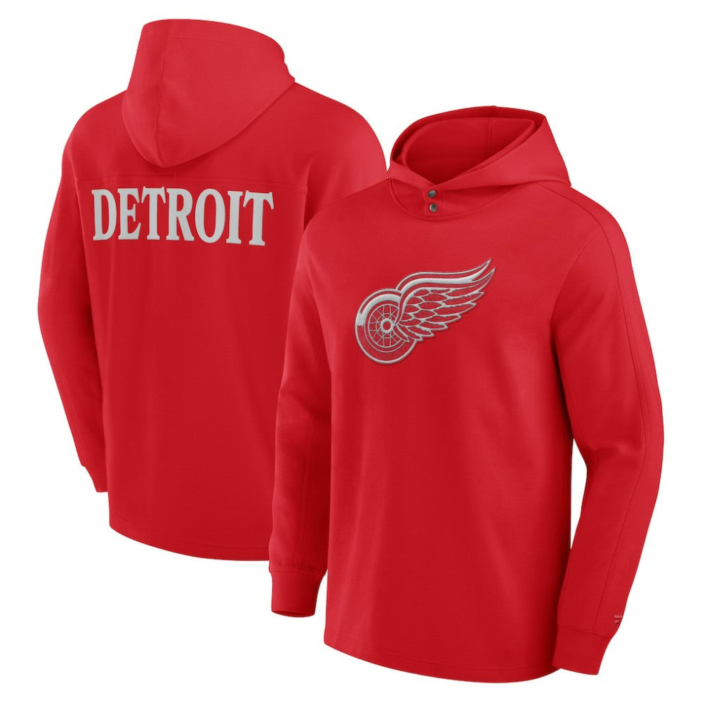 Detroit Red Wings Fanatics Elements Blaze Tri-Blend Long Sleeve Hoodie T-Shirt -  NHL T-shirts