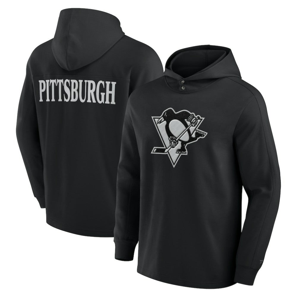 Pittsburgh Penguins Fanatics Elements Blaze Tri-Blend Long Sleeve Hoodie T-Shirt -  NHL T-shirts