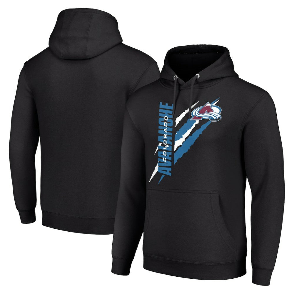 Colorado Avalanche Starter Color Scratch Fleece Pullover Hoodie -  NHL Hoodies