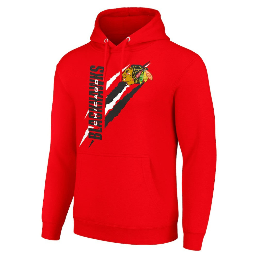 Chicago Blackhawks Starter Color Scratch Fleece Pullover Hoodie -  NHL Hoodies