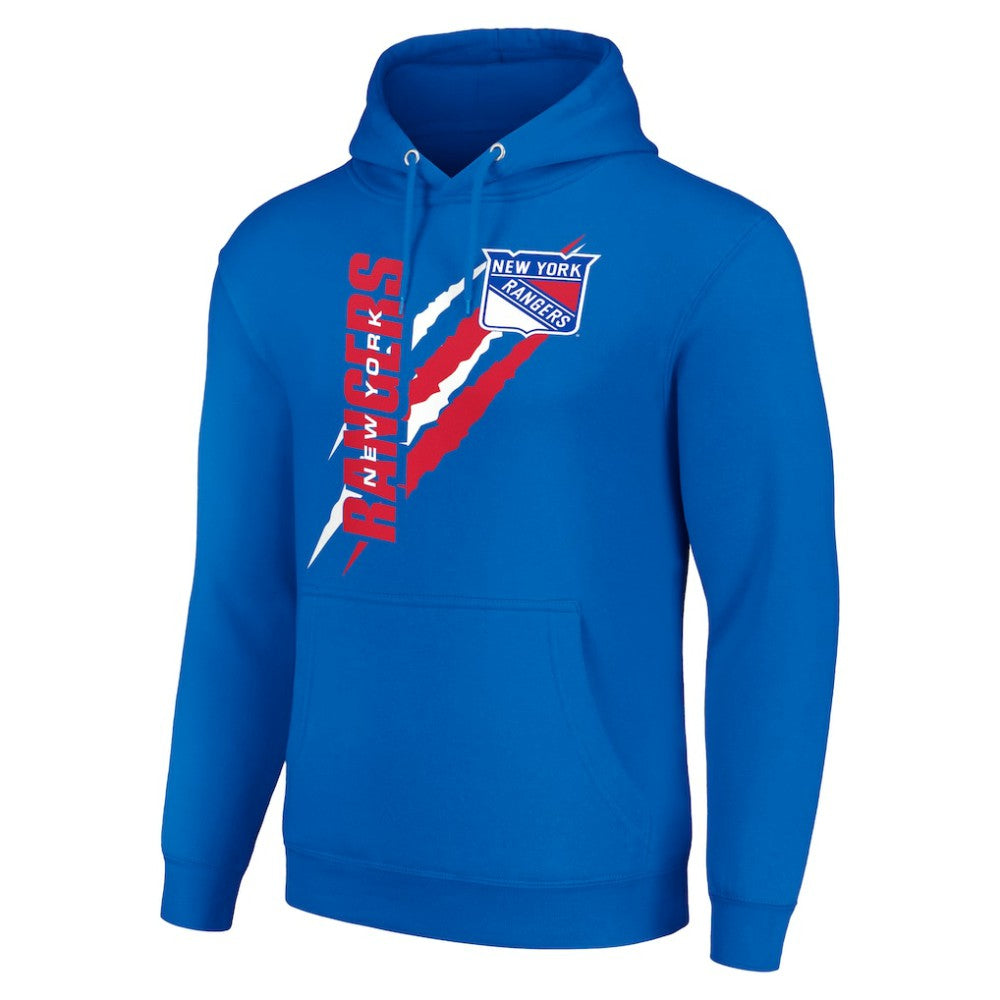 New York Rangers Starter Color Scratch Fleece Pullover Hoodie -  NHL Hoodies