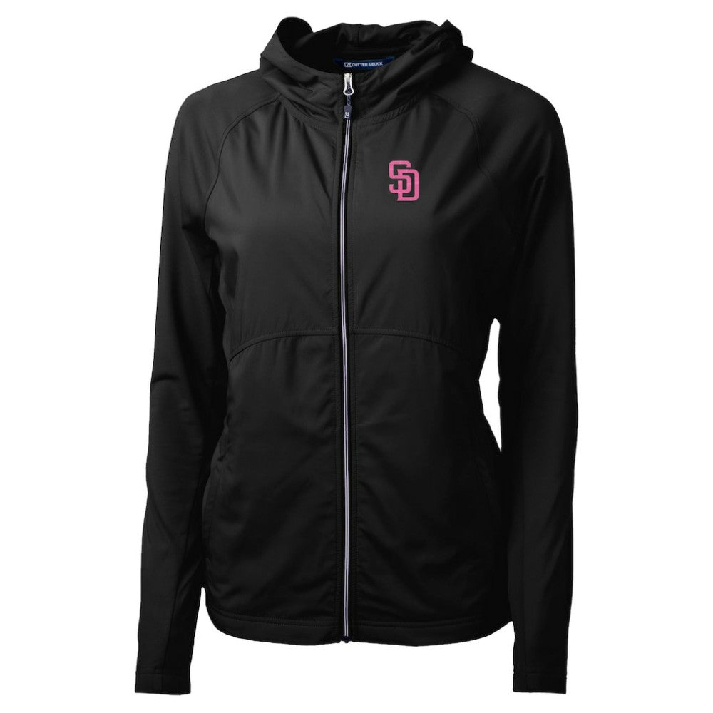 San Diego Padres Cutter & Buck Women's City Connect Adapt Eco Knit Hybrid Recycled Full-Zip Hoodie - MLB Hoodies