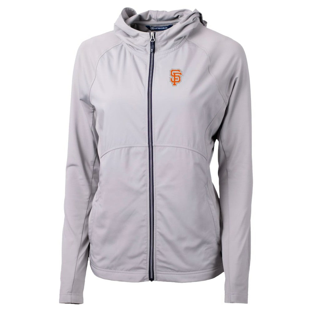 San Francisco Giants Cutter & Buck Women's City Connect Adapt Eco Knit Hybrid Recycled Full-Zip Hoodie - MLB Hoodies