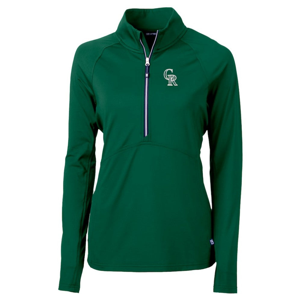 Colorado Rockies Cutter & Buck Women's City Connect Adapt Eco Knit Recycled Half-Zip Pullover Top - MLB Pullover