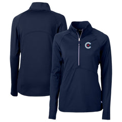 Chicago Cubs Cutter & Buck Women's City Connect Adapt Eco Knit Recycled Half-Zip Pullover Top - MLB Pullover