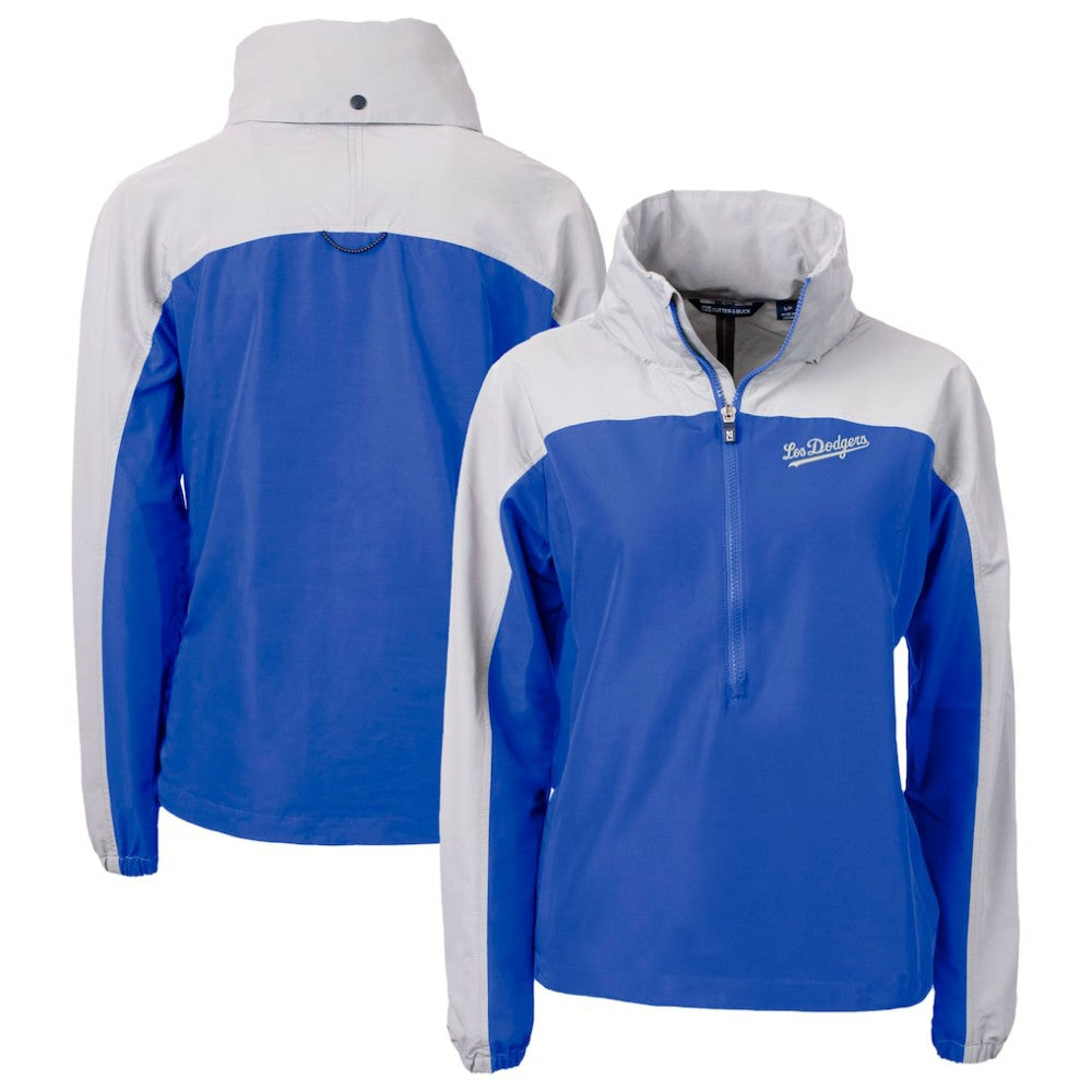 Los Angeles Dodgers Cutter & Buck Women's City Connect Charter Eco Recycled Half-Zip Anorak Jacket - MLB Jackets