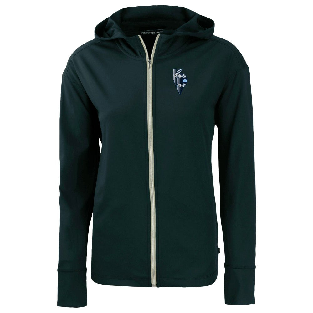 Kansas City Royals Cutter & Buck Women's City Connect Daybreak Eco Recycled Full-Zip Hoodie - MLB Hoodies