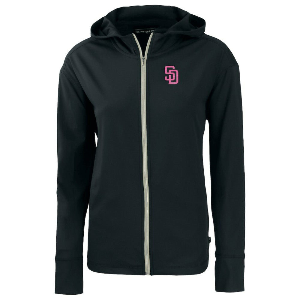 San Diego Padres Cutter & Buck Women's City Connect Daybreak Eco Recycled Full-Zip Hoodie - MLB Hoodies