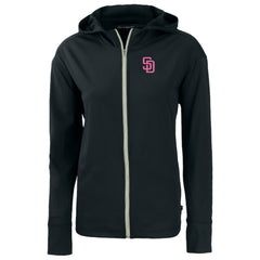 San Diego Padres Cutter & Buck Women's City Connect Daybreak Eco Recycled Full-Zip Hoodie - MLB Hoodies