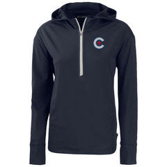 Chicago Cubs Cutter & Buck Women's City Connect Daybreak Eco Recycled Half-Zip Hoodie - MLB Hoodies