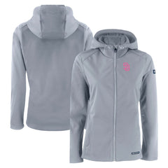 San Diego Padres Cutter & Buck Women's City Connect Evoke Eco Softshell Recycled Full-Zip Hoodie Jacket - MLB Jackets
