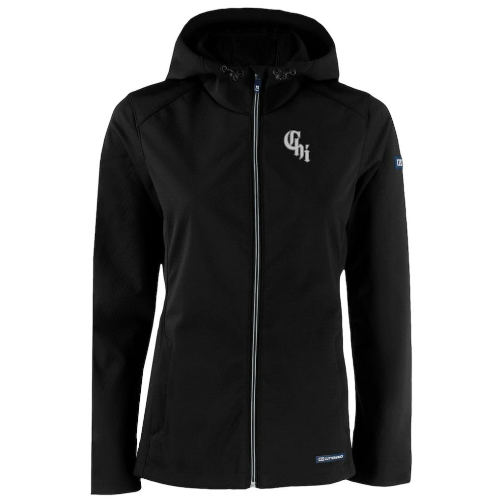 Chicago White Sox Cutter & Buck Women's City Connect Evoke Eco Softshell Recycled Full-Zip Hoodie Jacket - MLB Jackets