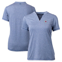 Chicago Cubs Cutter & Buck Women's City Connect Forge Heathered Stretch Blade Top - MLB Tops