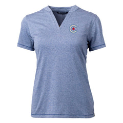 Chicago Cubs Cutter & Buck Women's City Connect Forge Heathered Stretch Blade Top - MLB Tops