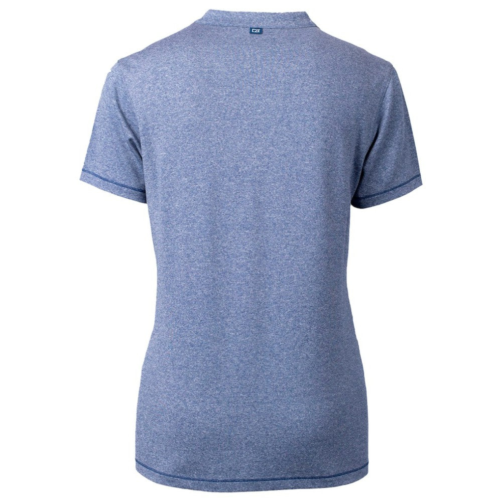 Chicago Cubs Cutter & Buck Women's City Connect Forge Heathered Stretch Blade Top - MLB Tops
