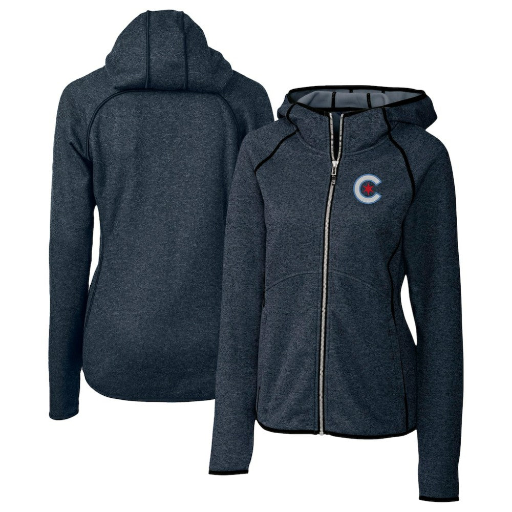 Chicago Cubs Cutter & Buck Women's City Connect Mainsail Full-Zip Hooded Jacket - MLB Jackets