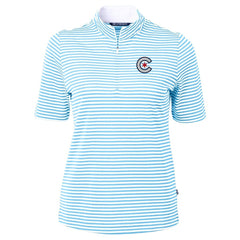 Chicago Cubs Cutter & Buck Women's City Connect Virtue Eco Pique Stripe Recycled Top - MLB Tops