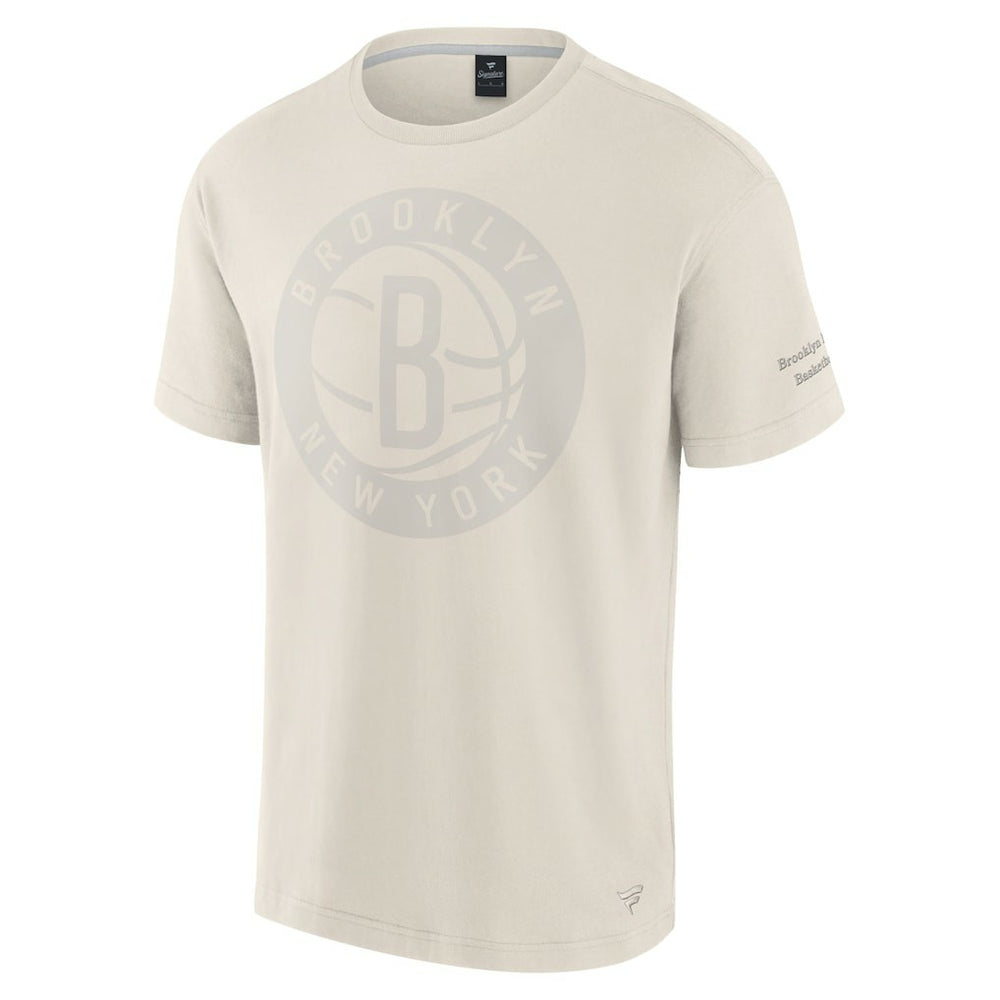 Cream Brooklyn Nets Elements Iconic T-Shirt | NBA