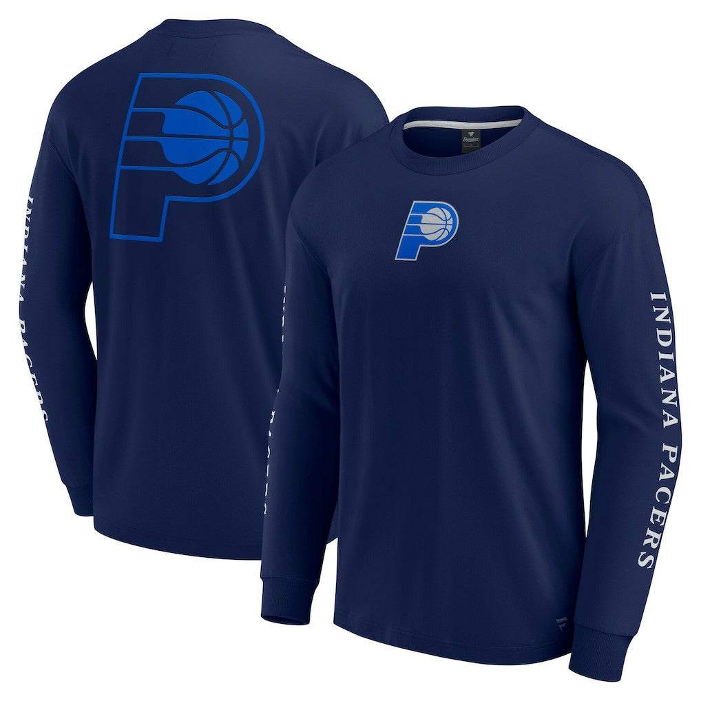 Navy Indiana Pacers Elements Strive Long Sleeve T-Shirt  | NBA