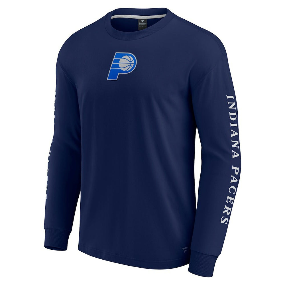 Navy Indiana Pacers Elements Strive Long Sleeve T-Shirt  | NBA