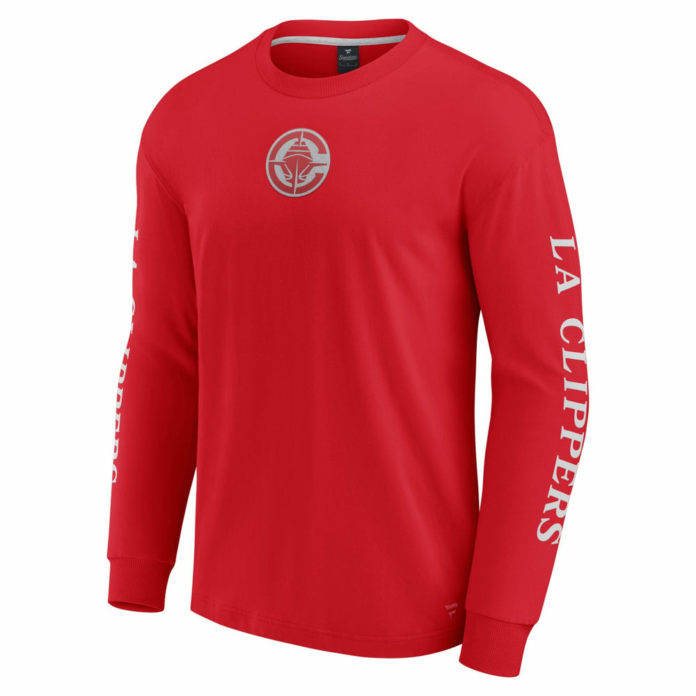 Red LA Clippers Elements Strive Long Sleeve T-Shirt  | NBA
