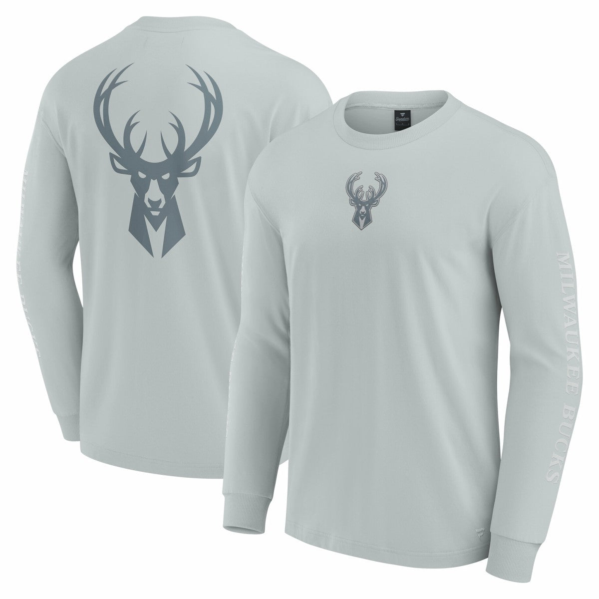 Gray Milwaukee Bucks Elements Strive Long Sleeve T-Shirt  | NBA