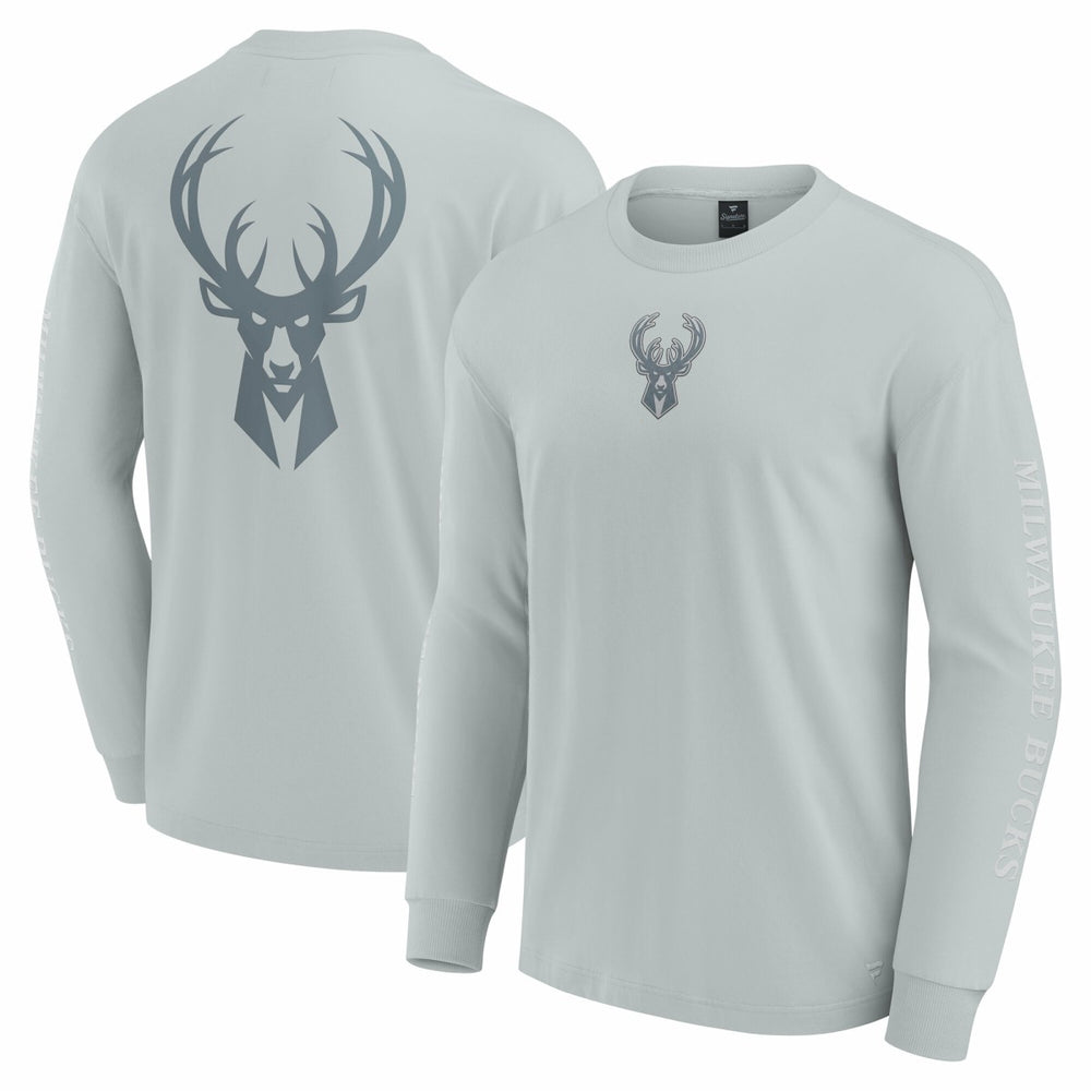 Gray Milwaukee Bucks Elements Strive Long Sleeve T-Shirt  | NBA