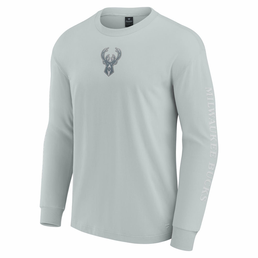 Gray Milwaukee Bucks Elements Strive Long Sleeve T-Shirt  | NBA