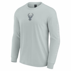 Gray Milwaukee Bucks Elements Strive Long Sleeve T-Shirt  | NBA