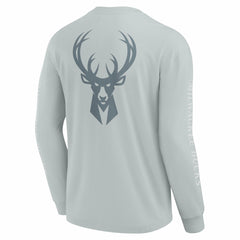 Gray Milwaukee Bucks Elements Strive Long Sleeve T-Shirt  | NBA
