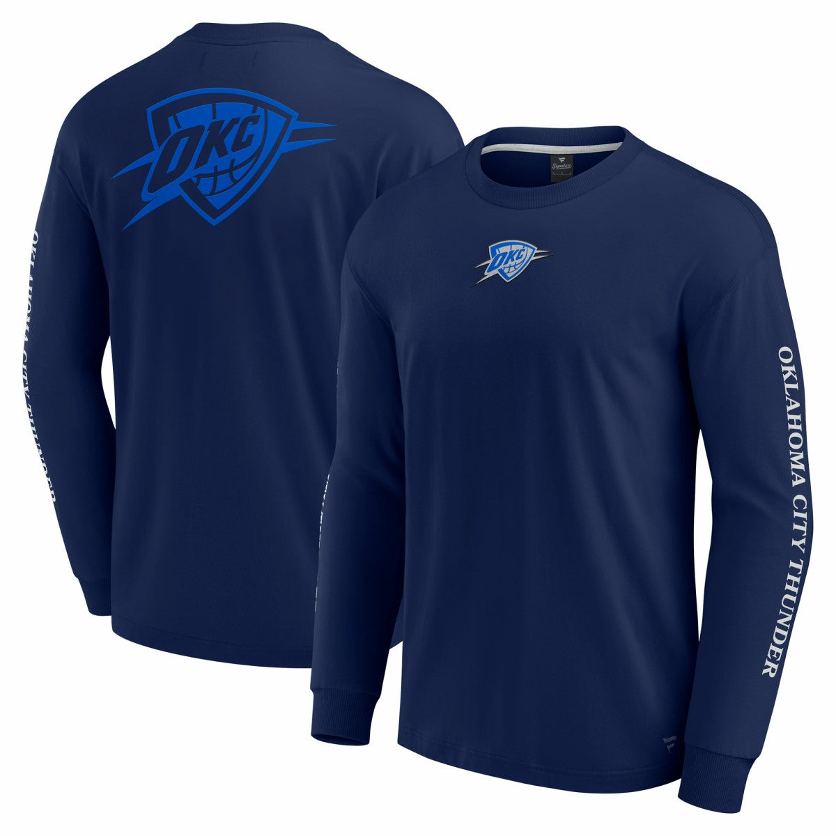 Navy Oklahoma City Thunder Elements Strive Long Sleeve T-Shirt  | NBA